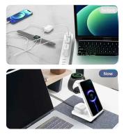 VIKEFON Estación De Carga Inalámbrica Rápida 30W Con Soporte Para iPhone 16-12 Samsung S20 S21 Apple Watch 8/7 Y Galaxy 6/5 - details 11