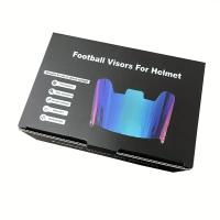 Visera De Gafas De Fútbol Universal Imitación Electroplata Arcoíris Protección Ocular Resistente a Rayones Fácil De Instalar - details 6