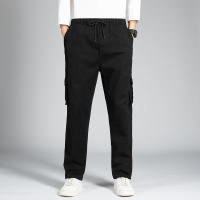 Pantalones Casuales Para Hombre Con Pierna Ancha Y Bolsillos Estilo Hip-Hop Streetwear Moda Cargo Trousers Cierre Elástico - details 3