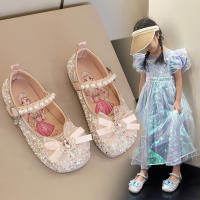 Sandalias Para Niñas De Cuero Glitón Y Diamantes Con Lazo Azul Y Rosa Antideslizantes Tallas 3-12 Años Zapatos Sencillos Para Bebés - details 10