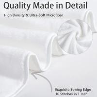 Juego De Toallas De Algodón Blanca Bordadas 1/5/10pcs Absorbentes Para Baños Gimnasios Hoteles Y Spas Técnica De Peine - details 2