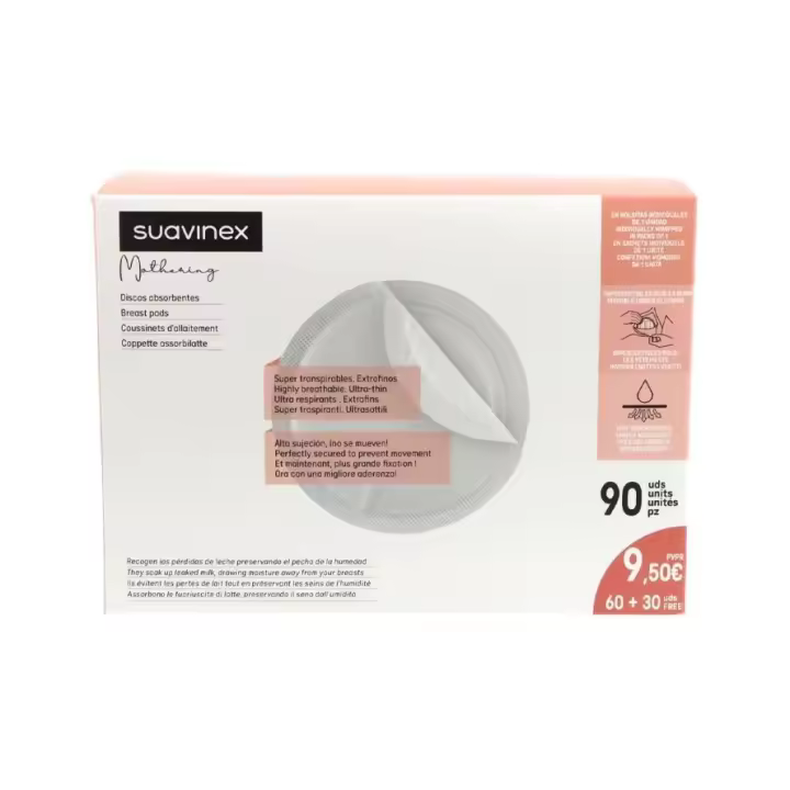 SUAVINEX DISCOS ABSORBENTES PROTEGESENOS NATURE 60+30 UDS - 1