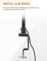 Lámpara De Escritorio LED Doble Cabeza Con Control Remoto 5 Modos De Color Y 5 Niveles De Ajuste Para Iluminación De Oficina Y Hogar - details 7
