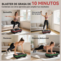 SPORTNOW Plataforma Vibratoria, 99 Velocidades, 3 Programas, Plataforma Vibración Muscular con Altavoz Bluetooth, Pantalla LED, Luces, Mando a Distancia, Bandas Elásticas, para Hacer Ejercicio en Casa - details 8