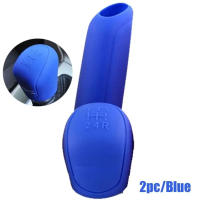 2Pc/Set Fundas Para Palanca De Cambios Y Freno De Mano De Coche En Silicona Manual Cubierta Protectora Para Estilo Del Coche - details 3