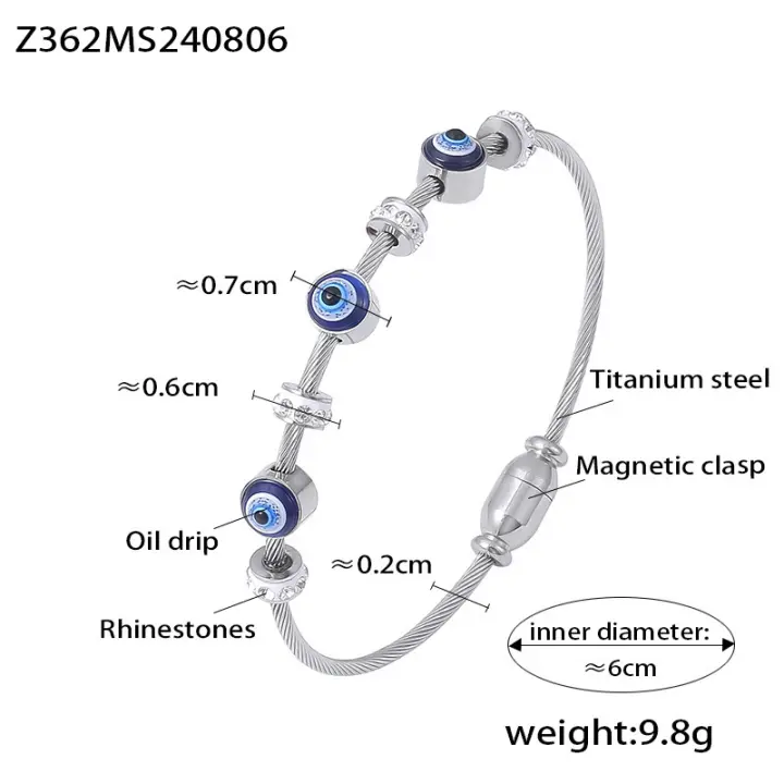 Pulsera de Maple inoxable de Diamantes de la impresión del esmalte de las mujeres pulsera del Encanto de la muñeca - 1