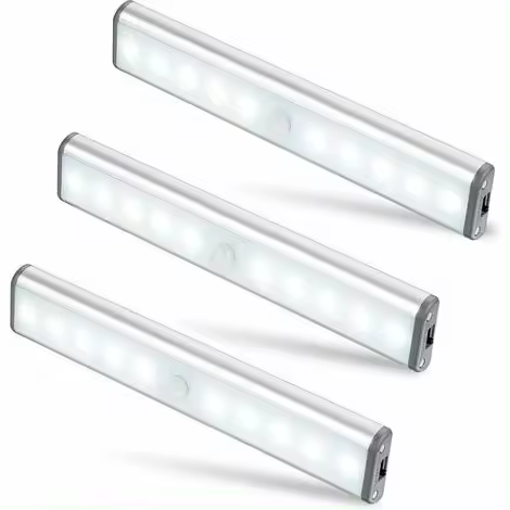 luces LED para armario, inalámbricas, recargables por USB, magnéticas, con sensor de movimiento, 2 modos de iluminación, portátiles. Luz para armario, luz de emergencia, luz de noche para niños - 1