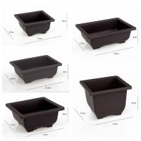 Maceta De Plástico Para Plantas De Bonsái Y Suculentas Cuadrada Moderna Para Balcón Jardín Uso En Interiores Y Exteriores - details 0