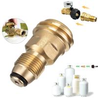 Adaptador De Latón Para Tanque De Propano LP Con Válvula De Servicio a Salida QCC Herramienta De Interruptor Sin Dispositivo Ignición - details 9
