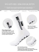 Calcetines De Fútbol Para Hombres Anti-derrapantes Con Fondo De Silicona Deportivos Transpirables Para Rugby Tenis Voleibol Y Yoga Pack De 4 Pares - details 5