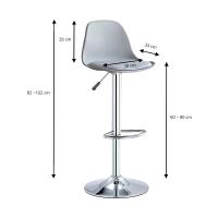 LUTODY - Silla bar, Uso interior, Taburete moderna alta elevación, Asiento de polipiel cuero sintético, Estructura metálica metal de acero, Palanca para subir bajar de asiento, Resistente y fácil de limpiar, Giratoria 360º, Para hogar casa escritorio desp - details 9