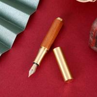 Mini Pluma De Madera De Bolsillo Pluma De Tinta Metálica Para Negocios Y Escuela Suministros De Escritura Portátil Regalo Estilo De Oficina - details 11