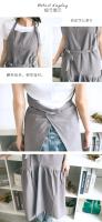 Delantal De Cocina De Algodón Y Lino Nórdico Mermaid Fairy Para Mujer Con Estampado De Flor Adecuado Para Peluquería Y Tienda De Ropa - details 1