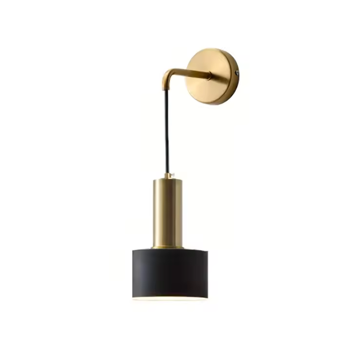 Lámpara De Pared Vintage E27 Base Industrial Ajustable Retro Para Iluminación Interior De Loft Dormitorio Luz Fijación Metálica Color Negro - 1