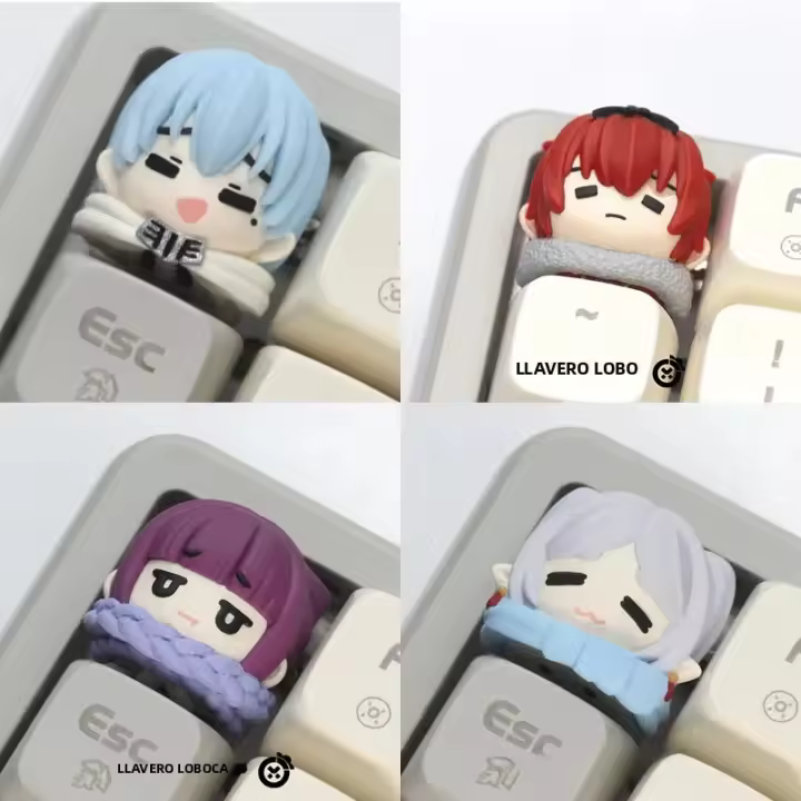 Keycaps De Anime beyond Journey's End Resina Artisanal Frieren Phelan Perfil Cherry Para Teclados Mecánicos Regalos - 1