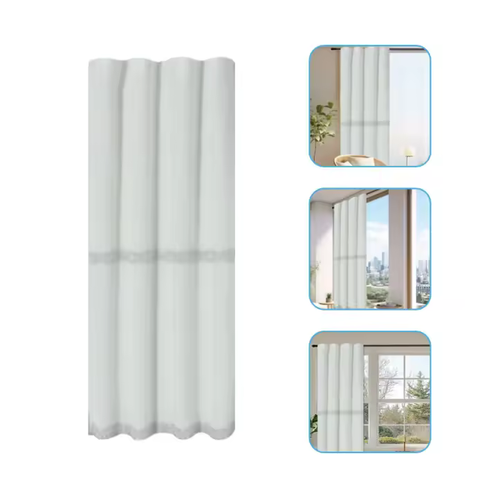 Cortina - 140x240x1p Cortinas PequeñAs De Encaje Italiano Solubles En Feng Shui, Grises, De Una Pieza, Adecuadas Para Dormitorio Y Sala De Estar, Cortinas Filtrantes De Luz 2025 Nuevo Caliente - 1