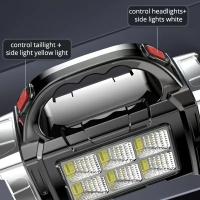 Ultra-brillante 2200W LED Searchlight - Dual Solar y USB recargable, impermeable IP44, Antorcha de Banco de Energía portátil Con haz cegador para Aventuras al Aire Libre - details 3