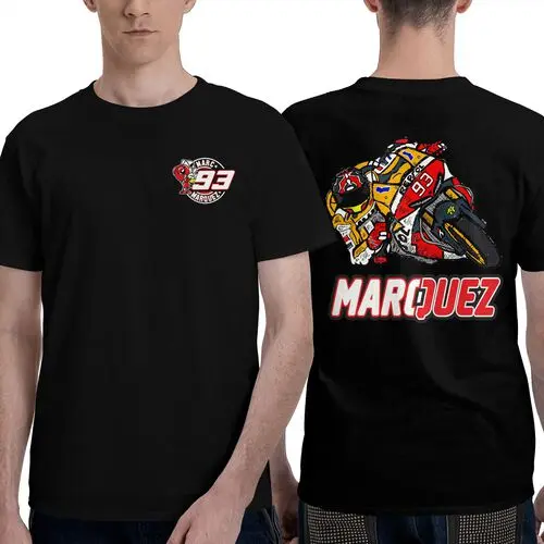 Camiseta de Manga Corta, 100% Algodón, Ropa Unisex para Hombres y Mujeres en 5 Tallas, Camiseta Negra CON DOBLE ESTAMPADOS, Cuello redondo. - 1