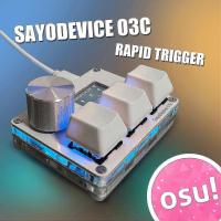 Sayodevice Osu O3c Rapid Trigger Hall Switches Magnetic Linear Switches Keyboard With Knob And Screen,copy Paste,shotcut,macro Hotswap Mini Keypadaa - details 1
