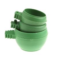 Juego De 3 Tazas De Alimento Y Agua Verdes Para Papagayos Plástico Accesorio De Alimentación Para Pájaros Y Palomas En Jaula - details 3