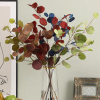 Rama De Eucalipto Artificial Para Bodas Y Decoración De Hogar Verde Hoja Sola Para Vajillas Y Hotelería Decoración De Navidad - details 5