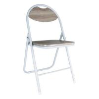 MIRAMAX-Silla plegable metálica con asiento y respaldo de madera, conteras antideslizantes, reposapiés, jardín, camping, hogar, 81 x 44,5 x 46 cm - details 0