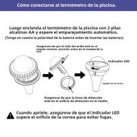 Termómetro Digital Para Piscina Sensor Flotante Inalámbrico Visibilidad 360° Termómetro Para Baños Calientes Piscinas Estanques Medición De Temperatura 70°C-99°C - details 4