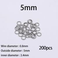 Anillos De Salto Abiertos De Acero Inoxidable 100-200pcs 3-15mm Para Fabricación De Joyas DIY Accesorios De Conexión - details 12