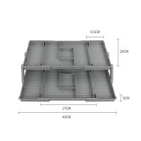 Organizador de cajones expandible de 3 nivel: Organizador de escritorio de varios niveles Con Cajones: perfecto para Cocina, maquillaje, Joyas, escritorio y más - details 1