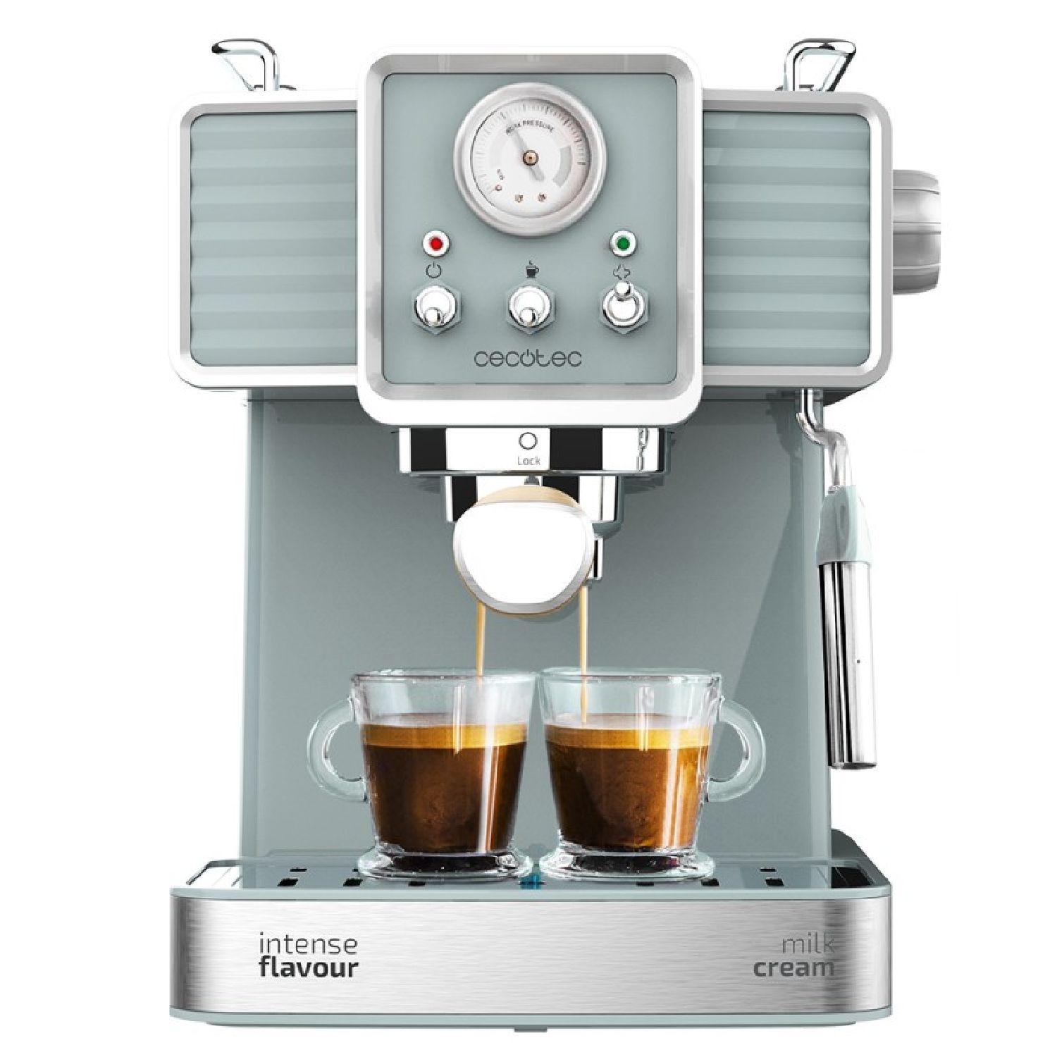 Cecotec Cafetera express Power Espresso 20 Tradizionale Light Green