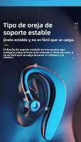 Auriculares Bluetooth Inalámbricos Mono Oreja Con Vida De Batería Ultra Larga Para Negocios Y Móviles Control De Volumen Botón De Vocalismo Dinámico Material PVC ABS Plástico - details 3