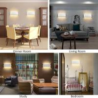 Aplique de pared Modern LED Blanco para interiores de 12 W, Luz de pared exterior de Aluminio resistant al agua IP65, Coco de arriba a Abajo, adecuado para Sala de estar, dormitorio, pasillo, escalera (Blanco cálido) - details 3