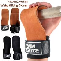 Guantes De Levantamiento De Peso De Cuero PU Doble Capa Con Correas Para Muñeca Para Hombres Y Mujeres Entrenamiento De Gimnasio Deadlift Press De Banca Pull-up - details 3