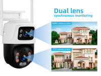 Cámara De Seguridad FUERS 6MP WiFi Exterior Con Lente Dual Monitoreo CCTV IP Onvif iCSEE Pantalla Doble Negro Resistente Al Agua IP66 - details 2