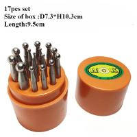 Set De 17 Piezas De Punzón De Daping Para Joyería De Acero De Alta Calidad Herramientas De Formación De Anillos Y Perlas Para Metal - details 0