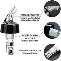 Triturador Automático De Botella De 1 Oz (30 mL) Pack De 3 Dispensador De Cócteles Y Vino Medidor Rápido Para Bebidas - details 2