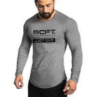 Camiseta De Algodón Para Hombres Con Manga Larga Para Fitness Running Y Entrenamiento En El Gimnasio Transpirable Para Otoño E Invierno - details 5
