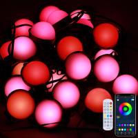 Cadena De Luces LED Festoon 10M Con 25LED Control Remoto Y APP RGB Impermeable Para Decoración De Jardín Y Navidad Iluminación Exterior - details 20