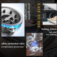 HENING Hornillo Cocina Gas Portatil Con Maleta Para Camping Senderismo y Caravana | Estufa de Gas Ligera y Compacta - details 3