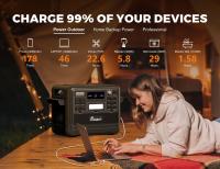 FOSSiBOT F2400 Estación de energía portátil, batería LiFePO4 de 2048Wh 2400W de salida generador solar, 3xAC RV Car USB Tipo-C QC3.0 PD DC5521 Salidas completas de onda sinusoidal pura, carga rápida de 1,5 horas, perilla de ajuste de potencia de entrada - details 4
