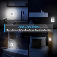 Lámpara Nocturna LED Con Sensor De Movimiento Smart Batería Operada Para Lámpara De Mesa WC Pasillo Camino Toilette Iluminación Del Hogar Rectangular Color Variado - details 11