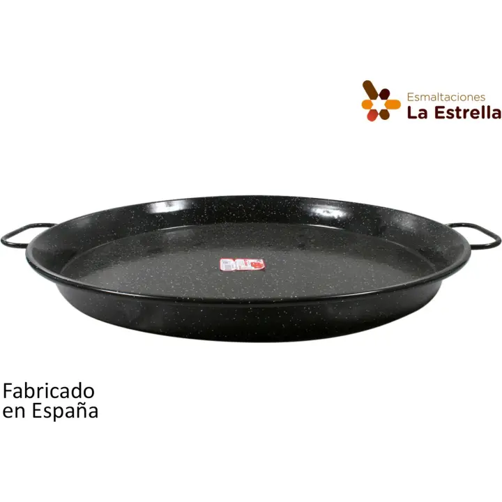 La Estrella - Paellera Valenciana Jaspeada 60cm, 19 Raciones, Acero Vitrificado - Antiadherente, Mango Ergonómico - 1