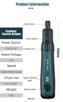 Taladro Eléctrico Inalámbrico Con Engranaje Herramienta Rotativa Recargable Para Grabado En Madera 3 Velocidades Mini Pluma Grabadora - details 1