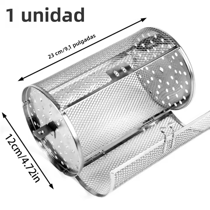 Cesta De Rotisserie En Acero Inoxidable Para Barbacoa Y Horno Relleno Redondo Lavable Antiadherente Herramienta De Cocina - 1