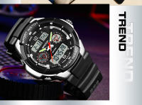 Reloj Electrónico Para Hombre SANDA 6197 Edición Coreana Deportivo Multifuncional Impermeable LED Estudiante Resistente Al Choque Con Pantalla LED Y Cronógrafo - details 15