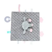 Toalla calmante para bebés con diseño de animales de dibujos animados, de silicona, masticable y suave. MOV,La toalla de confort para bebés puede ser importada, muñeca, bebé, dormir, juguete de mano de peluche - details 2