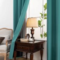 2pcs Cortinas Oscurecedoras Modernas 100% Con Acabado En Capa Para Dormitorio Sala De Estar Comedor Decoración De Hogar - details 14