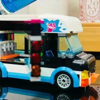 Conjuntos De Bloques Compatible Ciudad Serie Venta De Batido De Pingüino En Vehículo Regalo Para Niños Juguetes De Ensamblaje - details 4