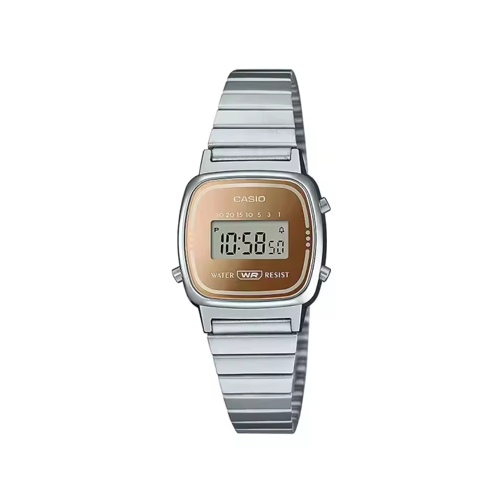 Reloj Casio Vintage Mini de Acero Inoxidable con Múltiples Funcionalidades - 1