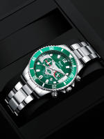 Reloj De Moda Para Hombre Reloj De Pulsera De Cuarzo Reloj De Mano Casual Con Calendario Resistente Al Agua Color Verde - details 6
